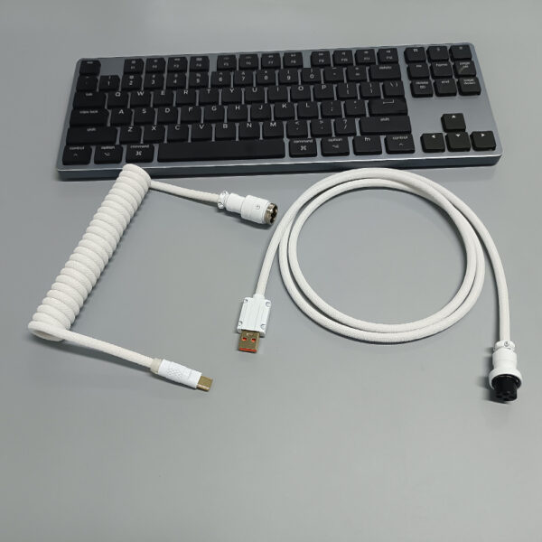8K Magnetic Shaft Machinery Keyboard Cable Keyboard Cable Aviation Incense Inserted Spring Wire - CJdropshipping