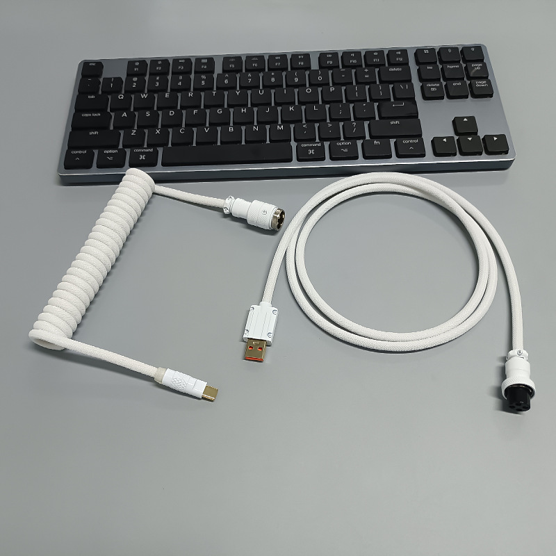 8K Magnetic Shaft Machinery Keyboard Cable Keyboard Cable Aviation Incense Inserted Spring Wire - CJdropshipping
