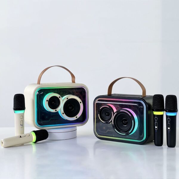 Bluetooth-compatible Speaker Colorful RGB Portable Karaoke Wireless Stereo - CJdropshipping