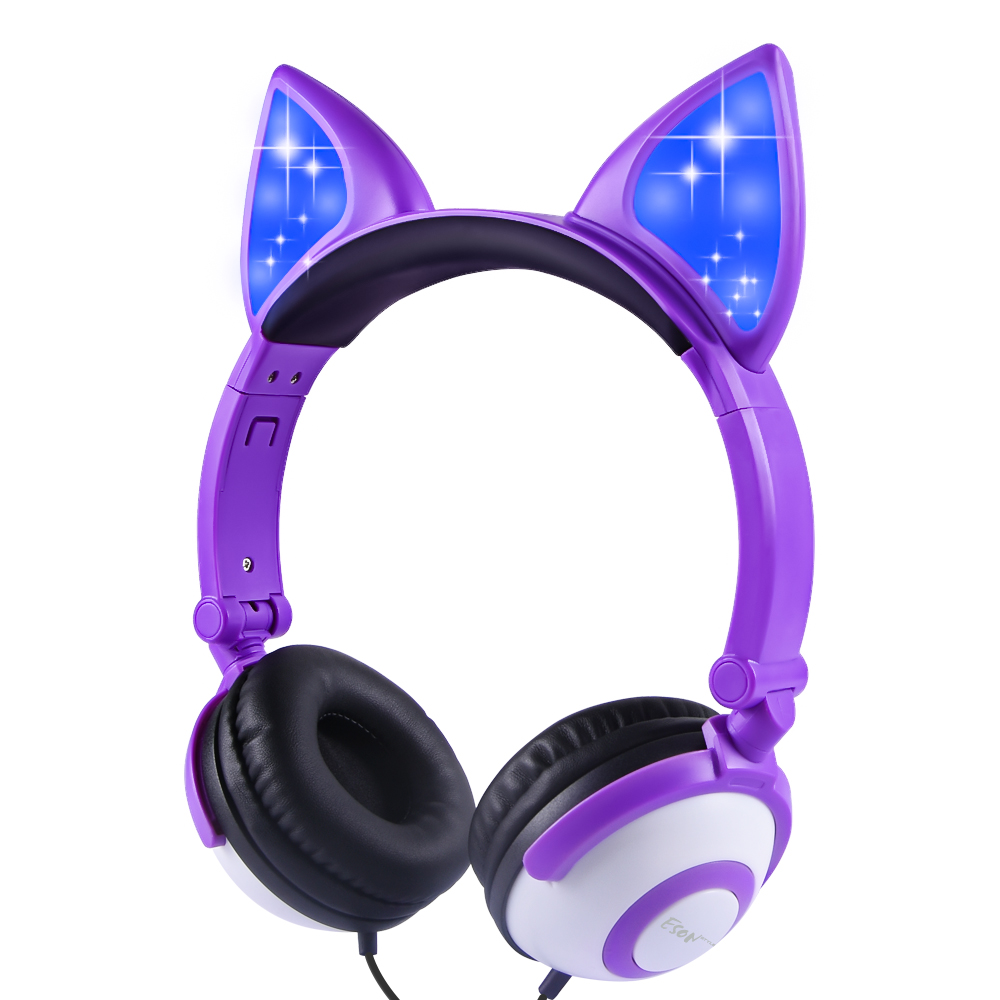 LED flashing cat ear headphones - CJdropshipping
