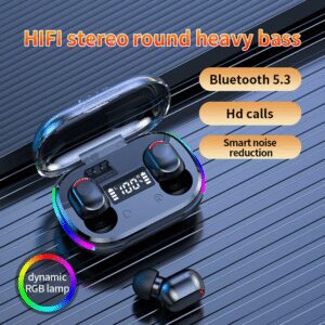 Mini Wireless Earbuds - Earbud Headphones With Digital Display Bluetooth Earbuds TWS 5.3 Wireless Headphones Earphone Waterproof For All Phones - CJdropshipping