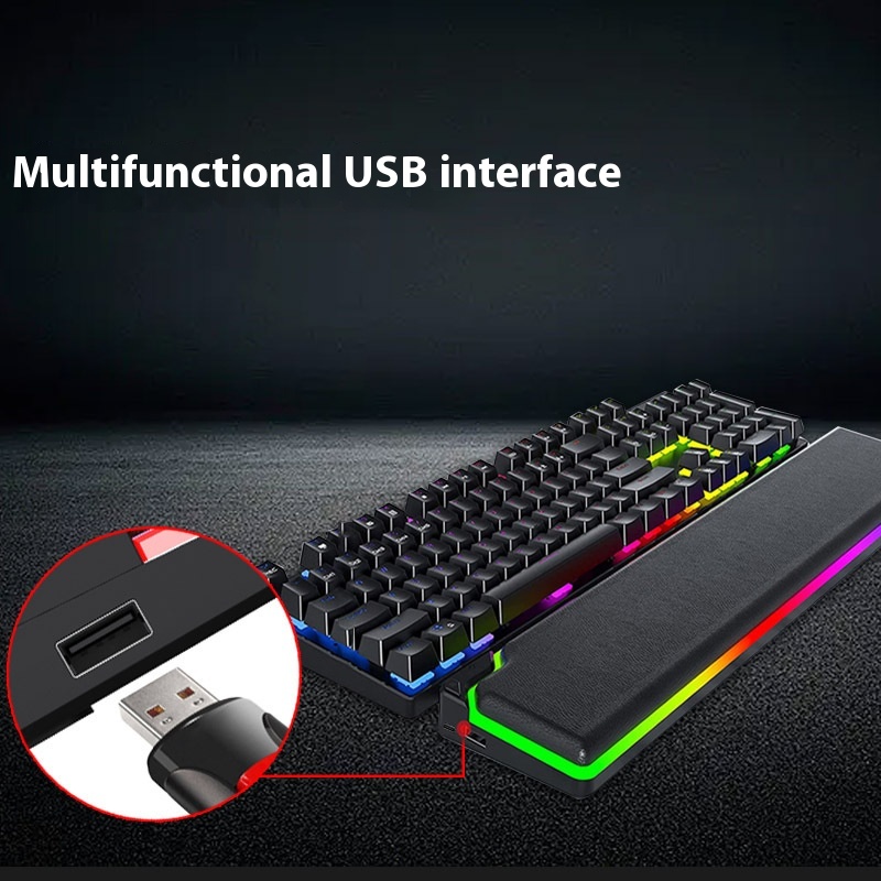 RGB Keyboard Support Wristband High Rebound Luminous Machinery Keyboard Support - CJdropshipping