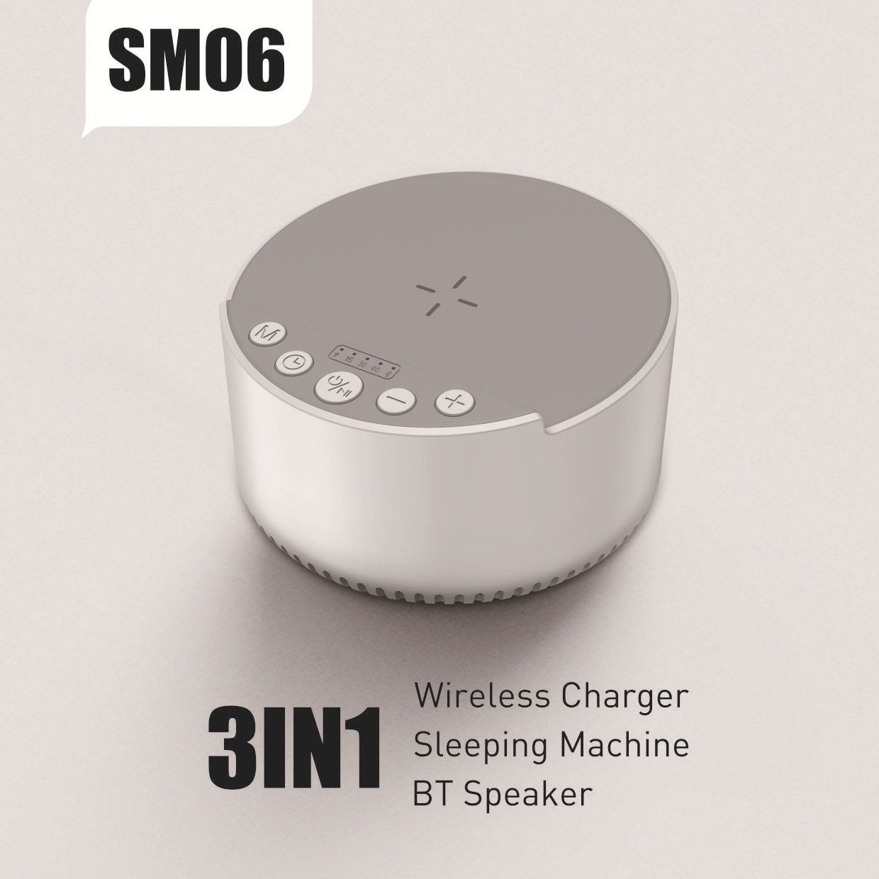Smart White Noise 15W Wireless Charger Bluetooth Speaker - CJdropshipping