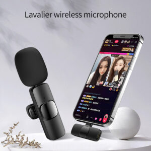 Wireless Lavalier Microphone Portable Audio Video Recording Mini Mic For I Phone Android Long Battery Life Live Broadcast Gaming - CJdropshipping
