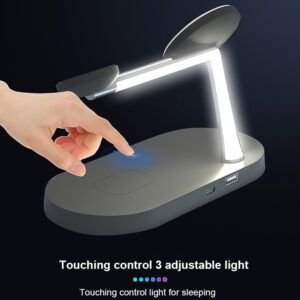 Multifunctional Five-In-One Magnetic Wireless Charging Watch Headset Desktop Mobile Phone Holder Charger 15W Fast Charge - Image 5